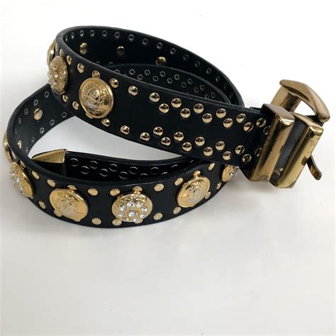 vintage metal versace belt|vintage versace belt women's.